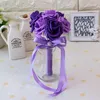 Goedkope Rose Wedding Bridal Bouquets Handgemaakte Bloemen Kunstmatige Rose Linten Bruiloft Levert Bruid Holding Flowers Broche Bouquet CPA1560