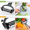 Multifunctionele 360 ​​graden Roterende keukengereedschap Groente Fruit Aardappel Carrot Peeler Rasp Rutch Cutter Slicer Meloen Gadget