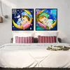 DIY 5D Diamond Broderi Moon Angel Boys and Girls Magic Cube Round Diamond Painting Cross Stitch Kits Diamond Mosaic