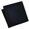 High Fashion Pocket Square Grid Handkerchief Men Accessories Polyester Hanky Solid Color Towel mouchoir Black White 22cm*22cm