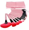 Profissional 24 Pcs Maquiagem Escova De Ferramentas Ferramentas Composição Hospedaria Kit Lã Marca Make Up Brush Set Case Case Escova Cosmética Frete Grátis