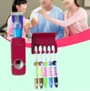 2016 Dispenser di dentifricio 5 Portaspazzolino Set Montaggio a parete Stand Spazzolino da denti Famiglia Accessori per il bagno Accessori di alta qualità