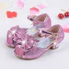 Liquidation Enfants Fille Princesse Sandales Enfants Filles Chaussures De Mariage D'été Talons Hauts Chaussures Habillées Chaussures De Soirée Pour Les Filles 4 Couleurs 12Taille Sandale