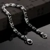 925 Sterling srebrne drukowane buty z tuszem Bransoletka Biżuteria damskie historie miłosne Prezent Highend Men039s Bransoletka H0191340897