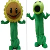 2018 desconto venda de fábrica Plants vs zombies girassol zumbis Cartoon mascote traje de Natal, Halloween EMS Frete grátis.