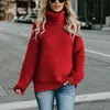 Maglione maglione pullover a collo alto a maniche lunghe in tinta unita europea. Rosa giallo rosso grigio verde nero supporto lotto misto.