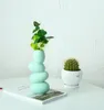 Minimalistische keramische creatieve kunst ei vorm bloemen vaas pot home decor ambachten kamer decoraties kleine vazen ​​porseleinen beeldjes