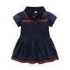 Nowa moda maluch dziecięcy sukienka kreskówka Summer Baby Girl Ubrania w paski w Straile Sukierze Sundress9705599