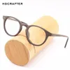 HDCRAFTE Wooden Myopic Glasses Frame Men Women Clear Lens Reading Round Glasses Optical Spectacle Wood Retro Eyeglasses Frames