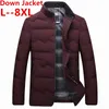 plus 8XL 6XL 5XL DOWN JACKET MEN Winter Ultra Light Casual Parkas Stand Collar Coat Male Warm Fashion White Duck Down Jacket Men