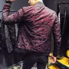 2018 herfst nieuwe jacquard bomber jassen mannen luxe wijn rood zwart grijs feestjack outfit club bar jas mannen casaca Hombre 4XL S914