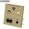 Outengda 150mbps i vägg AP För Smart Hotel Embedded Access Point Wi-Fi Wireless Poe Supported Wireless Router Repeater White