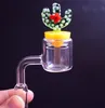 Verre de couleur unie cactus UFO Carb Cap dôme 23mm OD pour bongs en verre conduites d'eau plates-formes pétrolières thermique P Quartz banger Nails