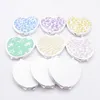 Pocket Mirror Portable Heart Shaped Folding Double-sided Mirror Steel Makeup Mirrors Small Purse for Women Girls Ladies