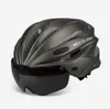 Casco da bicicletta da uomo in 5 colori con 2 lenti per mountain bike da esterno Casco da ciclismo da donna modellato integralmente con vetro K80 Plus.