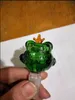 Color frog glass foam head Glass Bbong Wwater Pipe Titanium nail grinder, Glass Bubblers For Smoking Pipe Mix Colors