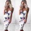 Casual Dresses Trendy Women Dress V-neck Floral Print Bandage Bodycon Sleeveless Evening Sexy Polyester Mini