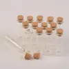 Małe szklane butelki z Cork 4ml 5ml 6ml 7ml 8ml 10ml 12ml 14ml 15ml 20ml 20ml butelki fiolki ARTWARE 100 sztuk