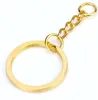 40pcs Split Key Kning Chain Keyring Silver Gold Guqing Couleur métallique Split Keychain Pièces de saut