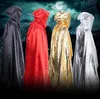 Sorcerer Death Cloak Halloween Kostymer Robe Mens Kvinnor Cosplay Teater Prop Death Hoody Cloak Devil Mantle Vuxen Hooded Cape