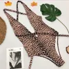 Divertente costume da bagno moda bikini da donna nuovo design europeo e americano Bikini Bikini Bikini Leopard Print Hollowed Swimsuit