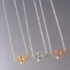 Everfast 10 Teil/los Origami Bugs Bee Edelstahl Charms Große Honigbiene Colliers Anhänger Halsketten Frauen Mädchen Kinder Liebsten Geschenk SN082