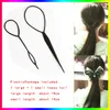 2 Pçs / lote Venda quente Chic Magic Topsy Topsy Cabelo Cabelo Cabelo Cabytail Styling Maker Ferramenta Preto Headwear Tools P0024