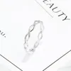 Reale 100 925 Sterling Silver Coppia Anello di nozze Onda Amore Donne anelli bague Design regalo anelli di barretta4878727