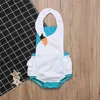 2018 Summer Baby Clothing Infant Girl Clothes Newborn Baby Rompers For Girls Swan Pattern Kids Clothes Backless Jumpsuit Toddler Baby Suit