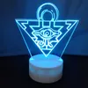 Yu Gi Oh Duel Monsters 3D Night Lights Millennium Puzzle Visual Illusion Led Neablety Desk Lamp242K