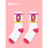 Fashion Cute Donuts Pattern Socks Wool Cotton Middle Hiphop Skateboard Casual Women Men Long Socks FS99