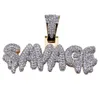 Whosale Iced Out SAVAGE Buchstaben-Anhänger-Halskette, vergoldet, mit Mikropflaster, kubischer Zirkon, Hip-Hop-Schmuck, Geschenke