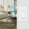 Fernbediener WiFi Smart Light Switch Wireless Fernbedienungssteuerung Inwall Timer für Lüfterlichter kompatibel mit Alexa Google Homen1783642