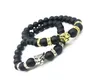 2018 Горячие продажи Leopard Head Charm Braclets Black Lava Bears Натуральный камень Будды Браслет Браслет Манжеры для Женщин Yoga Power Ювелирные Изделия