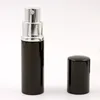 Wholesale Black color 5ml 10ml Mini Portable Refillable Perfume Atomizer Spray Bottles Empty Cosmetic Containers LX3043