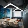 Üçgen Süspansiyon Asma Sarkıt Basit Modern LED Işık Kolye AC 85-265 Volt İçin Salon Odası Büro Restoran takılıyoruz Yemek