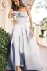 Light Sky Blue Women Jumpsuits With Detachable Train Bow Strapless Neck Elegant Prom Dress Party Formal Evening Gowns Satin Oversk4724409