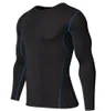 Groothandel-heren t-shirts broek set lange mouw t-shirt mannen compressie shirts fitness bodybuilding kleding rashguard sport pak