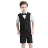 Two PiecesSuit With Notched Lapel Short Sleeve And Pants Boy's Formal Wear 2018 Summer Newest Design Custom Made Suit For Boys