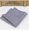 10 stks Hoge Kwaliteit Hankerchief Sjaals Vintage Wool Hankies Heren Pocket Square Zakdoeken Gestreepte Solid Cotton Accessoire 23 * 23cm