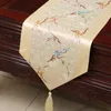 Cherry blossoms Long Elegant Damask Table Runners for Wedding Christmas Table Mat Chinese Silk Satin Tablecloths Decoration 230x33 cm