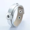 10st PU Läderarmband MultiLayer Bangle Smycken 18mm Snap Button Armband för 18mm DIY Snap Button Smycken SZ0370K-D