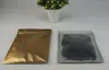 100pcs/lot 12x20cm translucency back matte gold aluminium foil ziplock bag, front frosted clear storage coffee bean sack zipper resealable