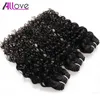 Allove 10A Water Wave 3 Bundels Braziliaans Haar Peruaanse Body Wave Goedkope Maleisische Human Hair Extensions Indian Whole5611252