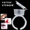 50 stks Tattoo Pigment Ink Ring Cups Wimper Extend Lijm Houder Container met Deksel Cover Cap Permanente Make-up Microblading Tool