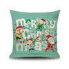 2018 New Christmas Linen Pillow Cover Christmas Snowman Cartoon Puppy Dog Animal Holiday Pillowcase Best Xams Gift For Kids Free Shipping