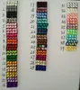 100PCs Bling Lanyard Crystal Rhinestone i nacke med Claw Clasp ID-märkehållare för mobiltelefon Blanda 34 färger