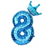 FENGRISE 17PCS Blue Pink Number Balloon Happy Birthday Balloon Birthday Party Decoration Kids Boy Girl Party Ballon Number