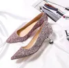 Spring Autumn Women Pumps Sexy Silver High Heels Shoes For Women Fashion Rhinestone Wedding Party Shoes
