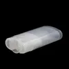 Portable DIY 15ml Clear White Plastic Empty Oval Lip Balm Tubes Deodorant Containers Free Shipping LX2264